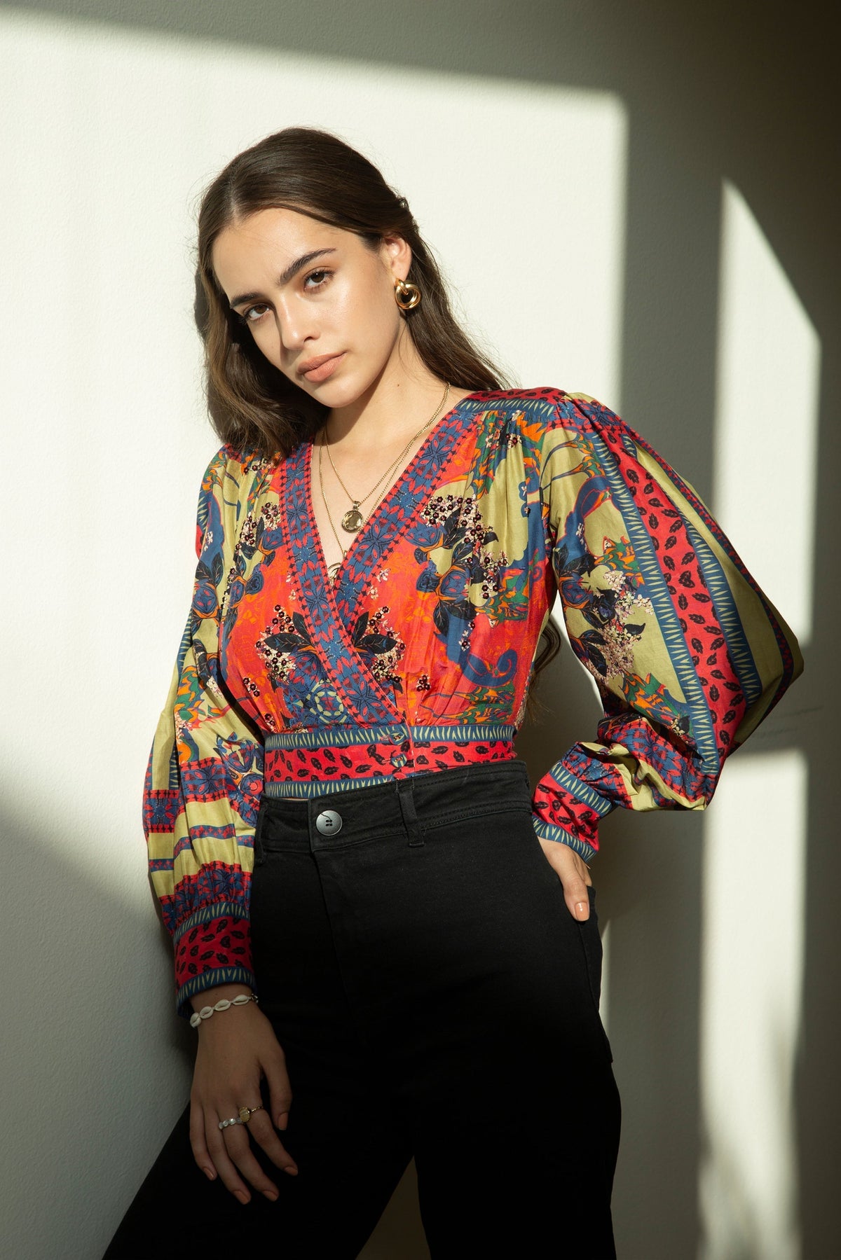 PARADISE FOREST WRAP TOP