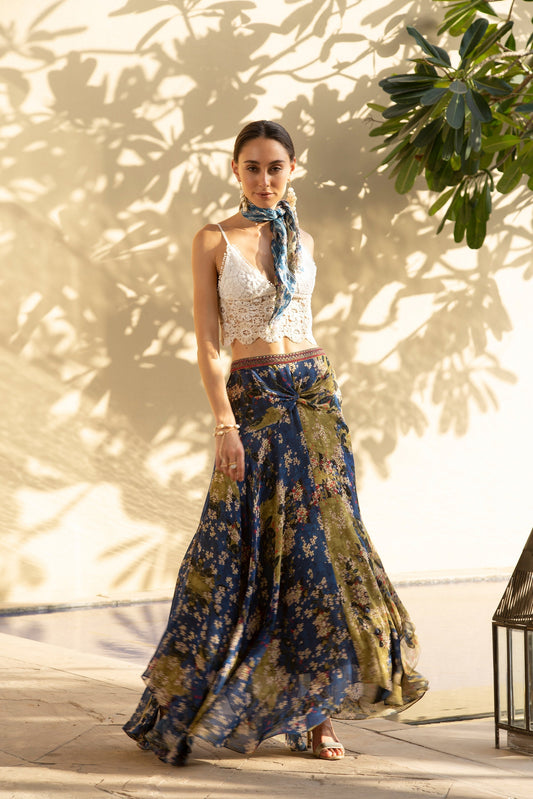 PARADISE FOREST MAXI SKIRT