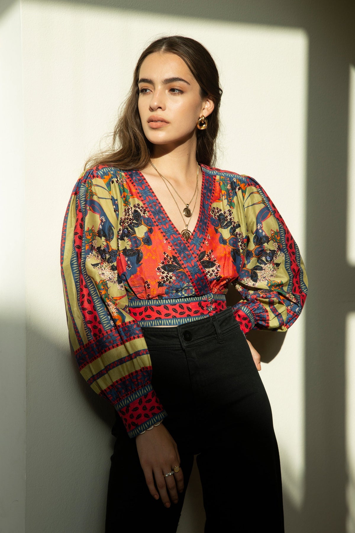 PARADISE FOREST WRAP TOP