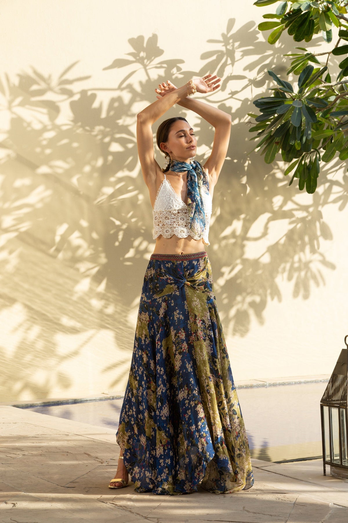 PARADISE FOREST MAXI SKIRT