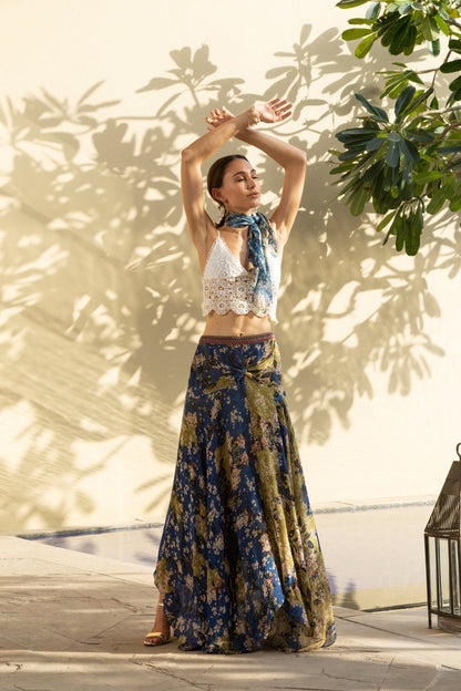 PARADISE FOREST MAXI SKIRT