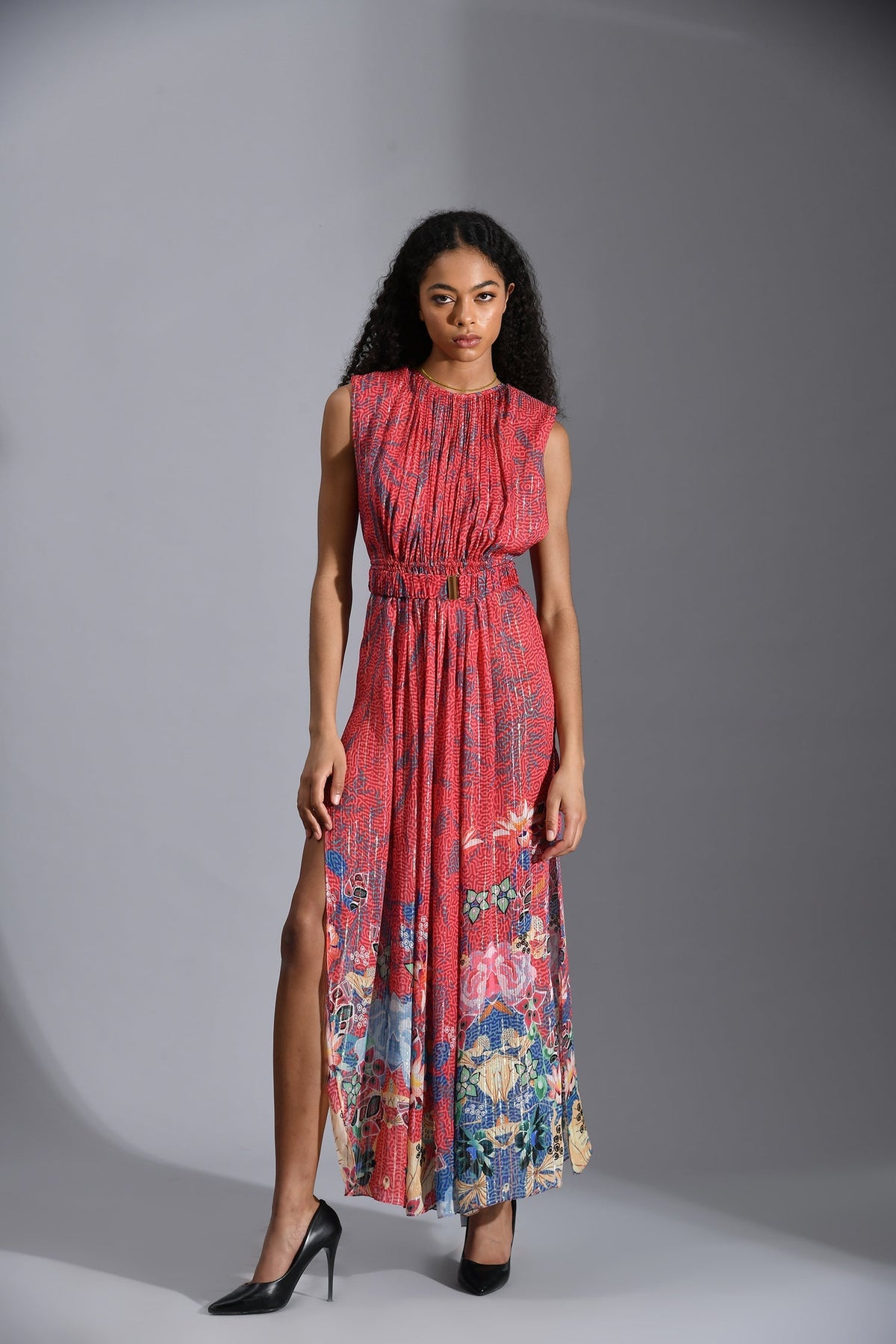 RAVYN PLEATED MAXI DRESS
