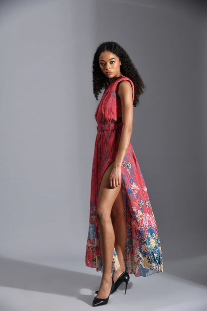 RAVYN PLEATED MAXI DRESS