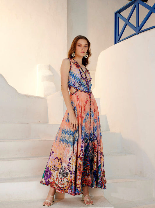 FLAMINGO PRIMAVERA MAXI DRESS